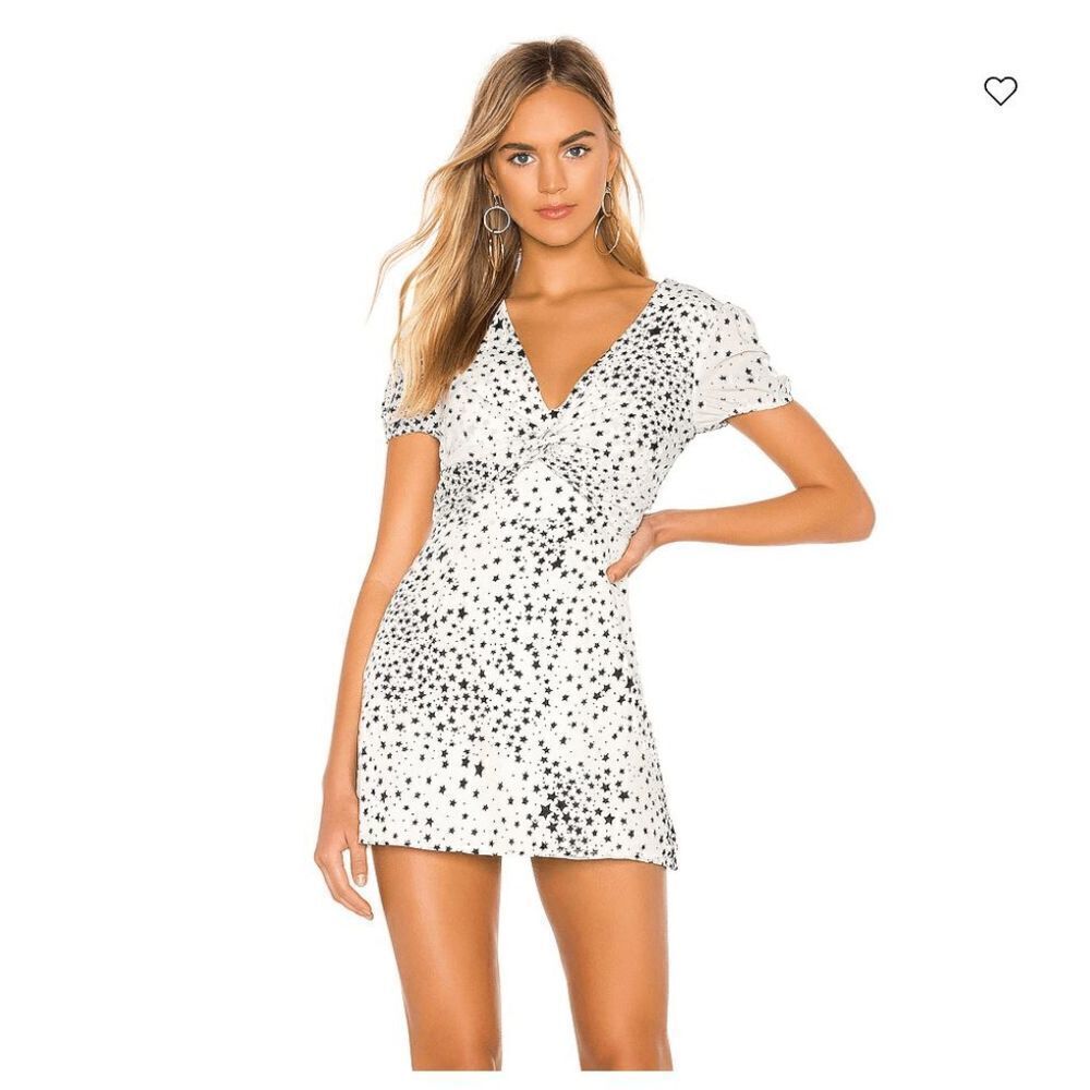 Superdown Miley Twist Front Dress Size S in Black & White